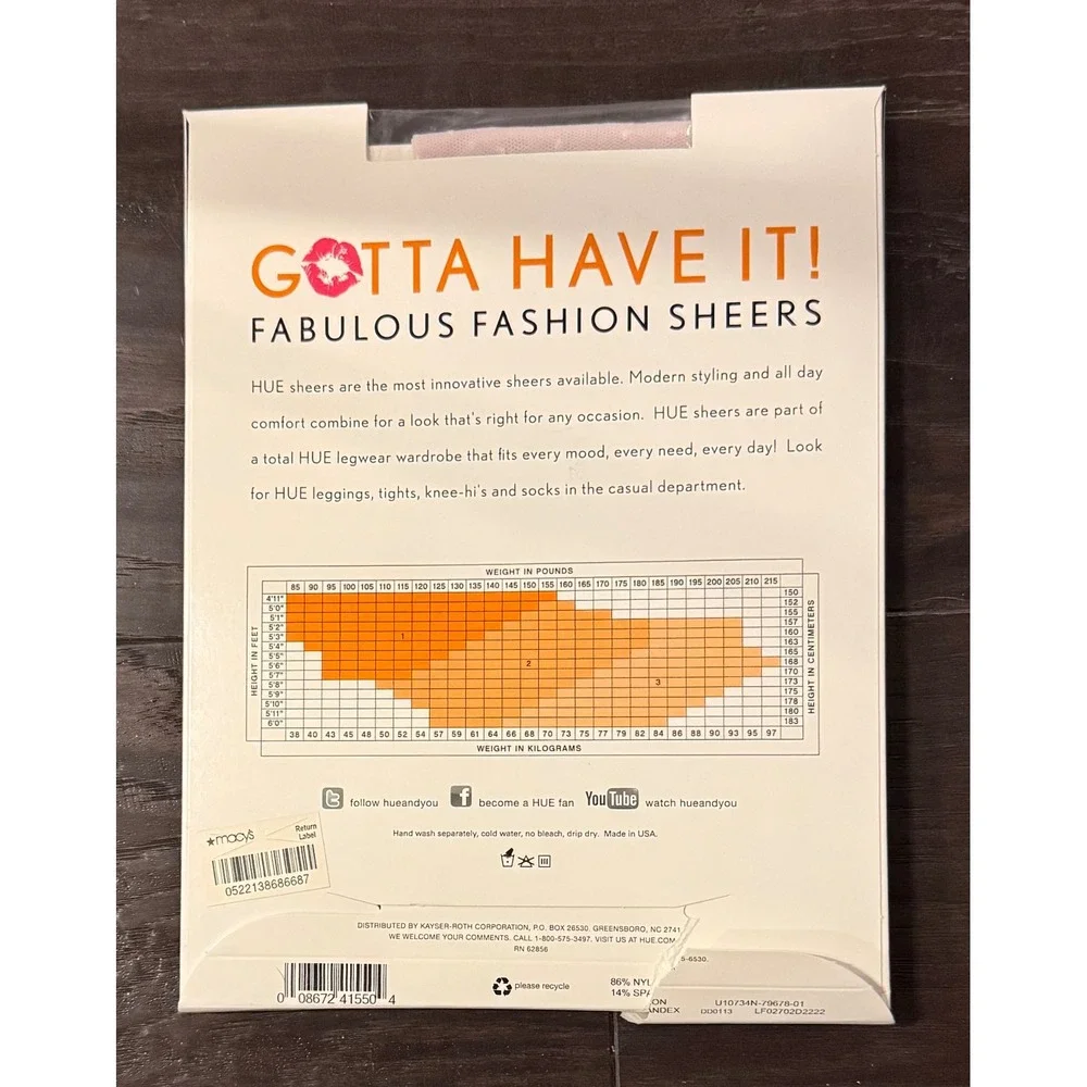 Hue Womens Size 1 Tulle Dot Sheers Sachet Control Top Tights 10734N NEW